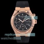 Swiss Replica Vacheron Constantin Overseas 47450 Rose Gold Black Dial Automatic Watch 